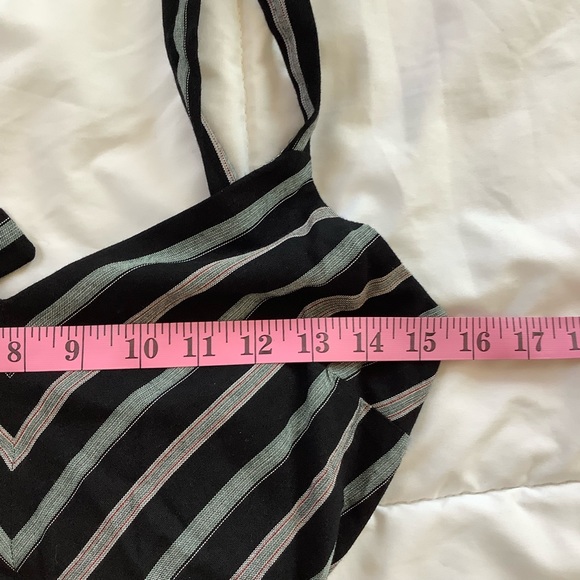 NWT Harper Heritage Womens Jumper Jumpsuit S Black  Cropped Striped Wide Leg - Picture 11 of 12